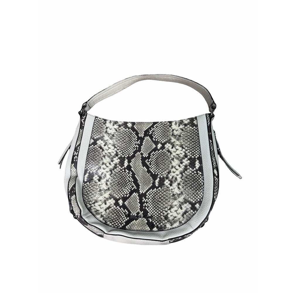 MICHAEL KORS JULIA Convertible Tote-Ecru Python Snake Embossed Leather bag Clean